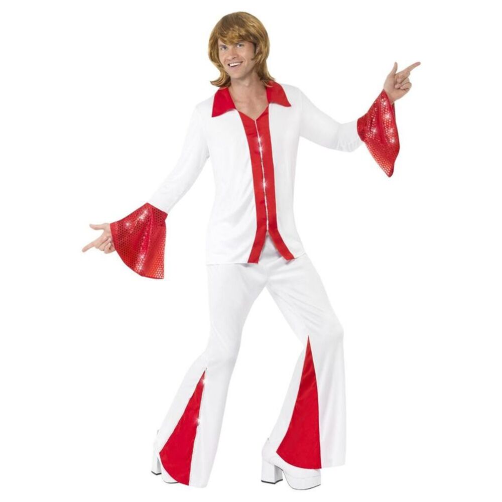 Smiffys Mens Super Trooper Costume Set / White/Red